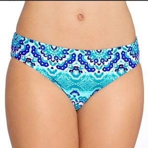 La Blanca All in the Mix Reversible Hipster Bikini, 10, NWT